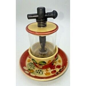 Vintage Rupi Spain Garlic/Spice Grater & GrinderRed/Yellow/Green